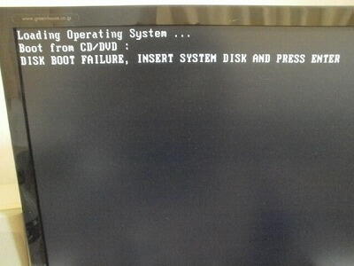 DISK BOOT FAILURE