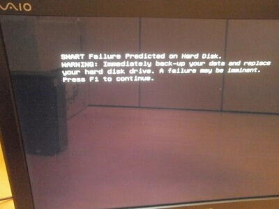 SMART Failure Predicted on Hard disk